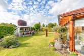 Garten mit Sitzecke und Grill - Bungalow in Drage