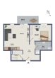 Grundriss - Schöne Aussicht in idyllischer Lage: Moderne 2-Zimmer-Wohnung
