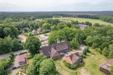 Vogelperspektive - Gastronomie direkt an der Heide